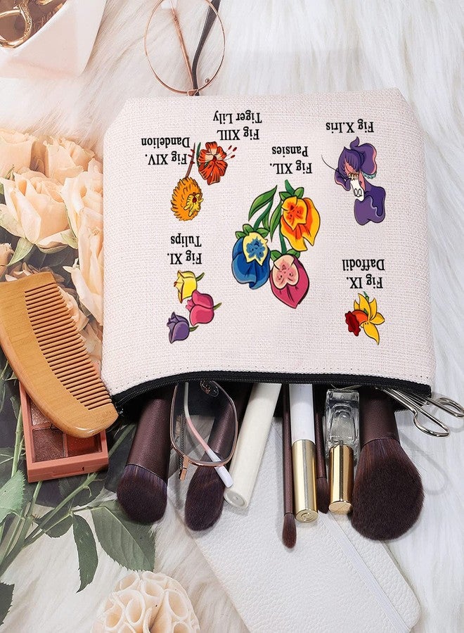 MEIKIUP Fairy Tale Theme Gift Flowers Makeup Bag Zipper Pouch Magical Garden Lover Gift (A Flowers Bag) - Image 3