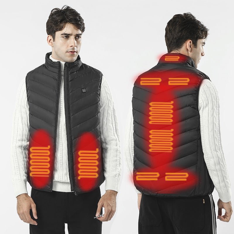 Smart Heating Vest Heating Suit Plus Size Vest Coat Cotton Vest Thickened Warm Fashion Waistcoat - Image 2