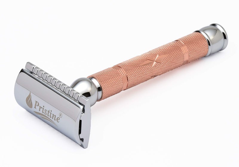 Pristine Men's Shaving Double Edge Safety Razor PS - 515 CROME-COPPER PLATING (Close Comb) - Image 1