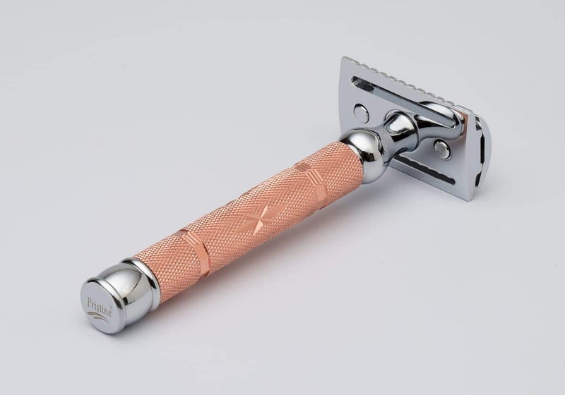 Pristine Men's Shaving Double Edge Safety Razor PS - 515 CROME-COPPER PLATING (Close Comb) - Image 2