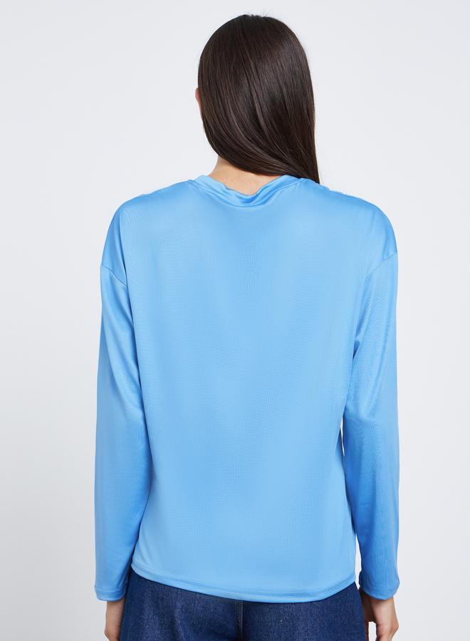 Styli Blue Graphic Print Regular Fit T-Shirt - Image 5