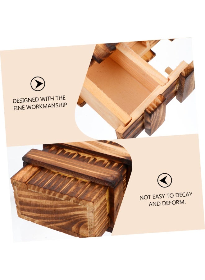 SUNSAR Wooden Puzzle Box with Hidden Compartments, Brain Teaser Trick Box 3D Wooden Puzzle Box for Adults and Kids - Image 5