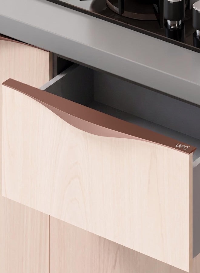 LAPO Premium 20 Inch Aluminum Kitchen Profile Handle, Drawer Handle for Kitchen, Wardrobe Pull Handle, Cabinet Profile Handle for Home, Hotel, Office (Rose Gold Finish, Pack of 1) Laher - Image 1