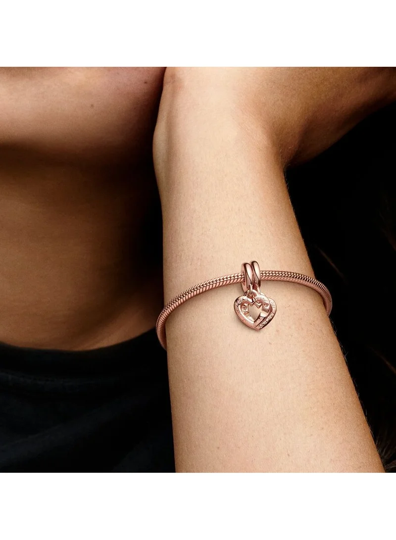 PANDORA Linked Sister Hearts Split Dangle Charm