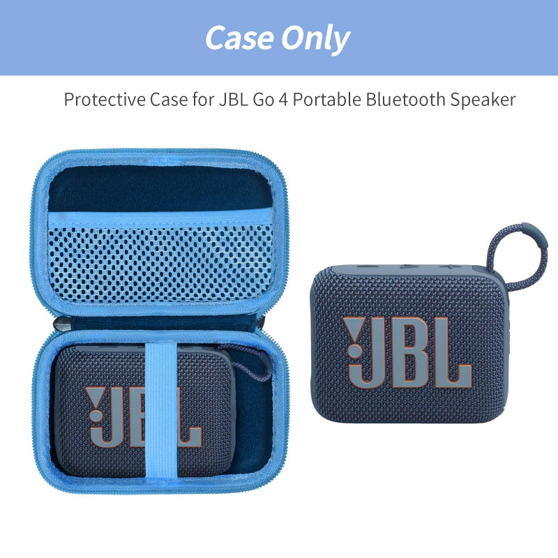 Wanaiha حافظة لسماعة JBL GO 4 و GO 3 المحمولة بلوتوث، غلاف بيئي لسماعة JBL GO 4 مع فتحات محول، ميزة مقاومة للماء والغبار، أسود - حافظة فقط - Image 2