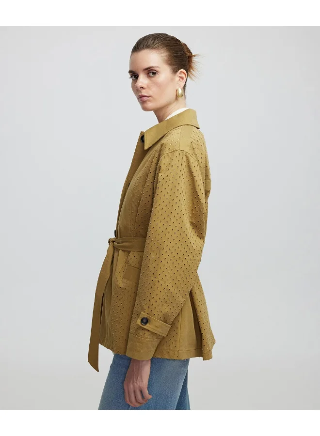 Ipekyol Regular Fit Perforated Trench Coat