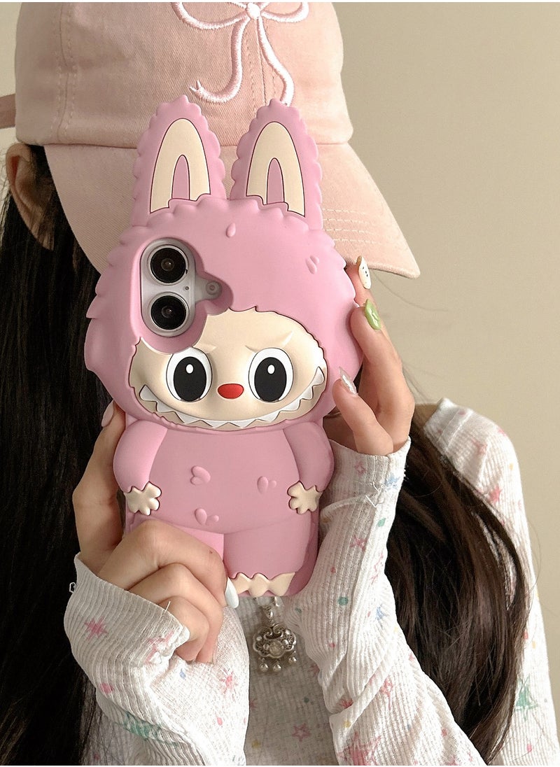 LABUBU Labub cartoon cute three-dimensional phone case anti-drop cover  - Image 1