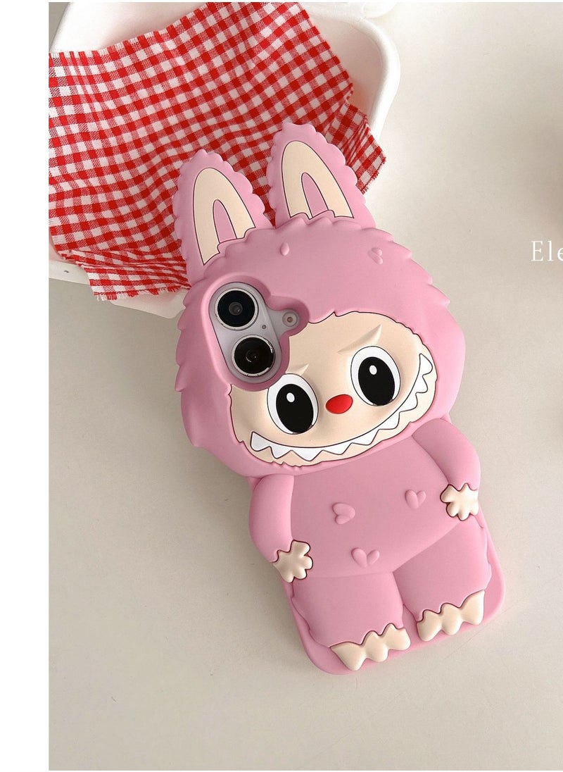 LABUBU Labub cartoon cute three-dimensional phone case anti-drop cover  - Image 2