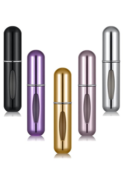 Portable Mini Refillable Perfume Atomizer Bottle Atomizer Travel Size Spray Bottles Accessories 5 sets of 5ml/0.2oz