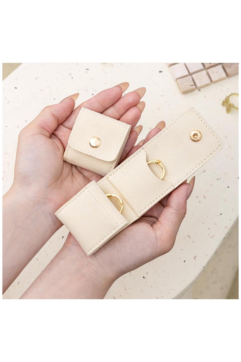 Mini Travel Jewelry Roll Bag with Buckle, Portable Foldable Travel Jewelry Organizer Case, Small Jewelry Box for Earrings, Rings, Necklaces - Image 4