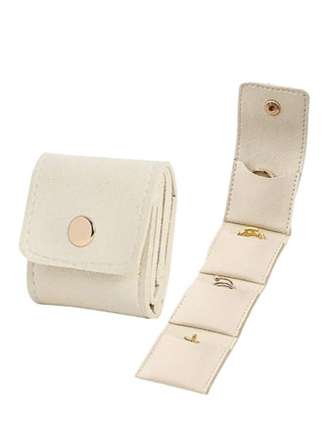 Noorly Mini Travel Jewelry Roll Bag with Buckle, Portable Foldable Travel Jewelry Organizer Case, Small Jewelry Box for Earrings, Rings, Necklaces - Image 1