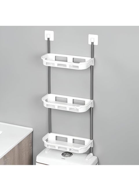 Bathroom Shelf - Innovative Over-The-Toilet Organizer Designed To Enhance Space And Sort Essentials Effortlessly, Ideal For Compact Bathrooms With Adhesive, Available In Various Colors