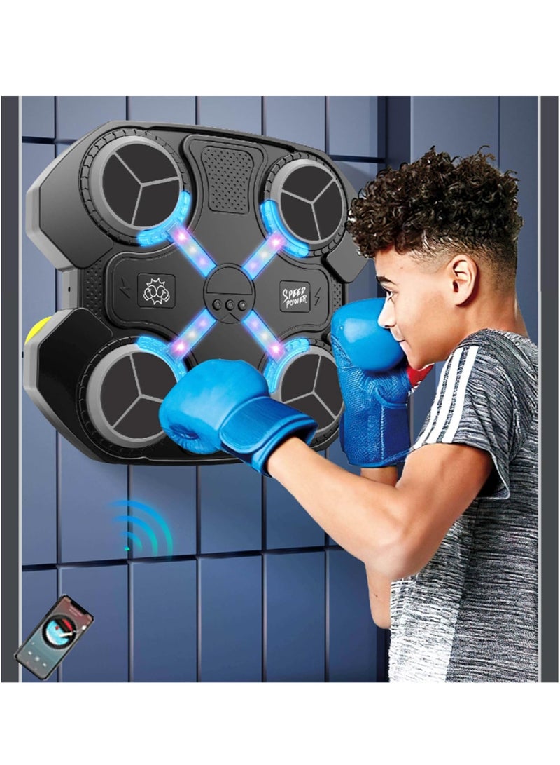XiuWoo Smart Music Boxing Machine for Adults and Kids Musical Boxing Machine with Gloves Wall Mounted Smart Bluetooth Music Boxing Trainer for Home and Gym - Image 2