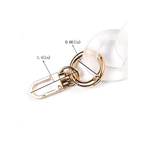 AUMEY Large Flat Chain Strap - Acrylic Clear Chain Luxury Handbag Strap Fashionable Replacement Purse Clutches Handles for Purse Handbags DIY Crafts, 15.7 inch of Each … (02- Transparent) - Image 3