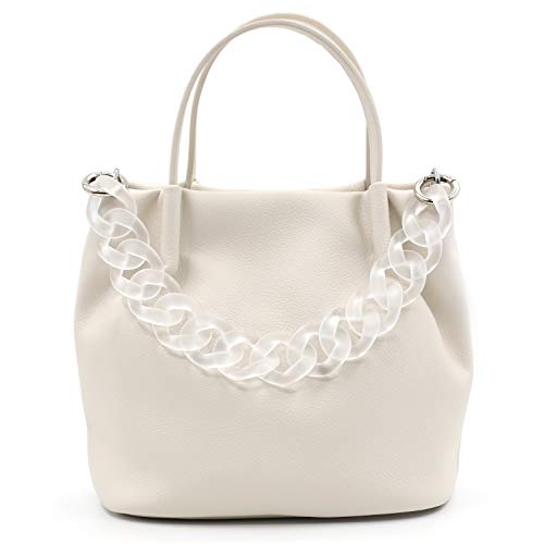 AUMEY Large Flat Chain Strap - Acrylic Clear Chain Luxury Handbag Strap Fashionable Replacement Purse Clutches Handles for Purse Handbags DIY Crafts, 15.7 inch of Each … (02- Transparent) - Image 4