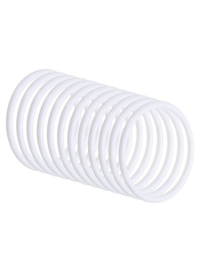 PATIKIL 3.3 Inch Dream Catcher Rings, 30 Pcs Plastic Macrame Wreath Floral Round Ring Hoop For Home Car Diy Craft Wedding Wall Hanging Decorations, White  - Image 1