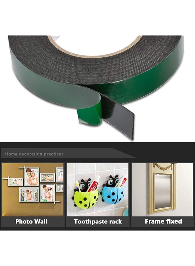 erorex Foam Tape Double Sided Waterproof Mounting Tape Adhesive Sponge Tape For Automotive Grade Car Trims Number Plate Fixing 10M*L 2.5Cm*W - Image 4