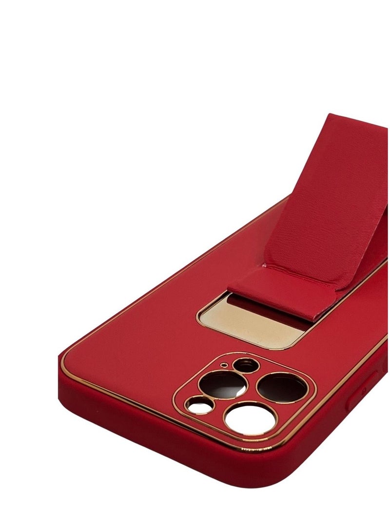 3-in-1 Magnetic Wrist Strap Hand Grip with Stand Case Cover for Apple iPhone 12 Pro - Image 4