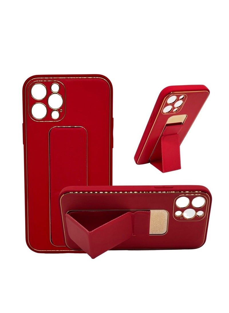 3-in-1 Magnetic Wrist Strap Hand Grip with Stand Case Cover for Apple iPhone 12 Pro - Image 1