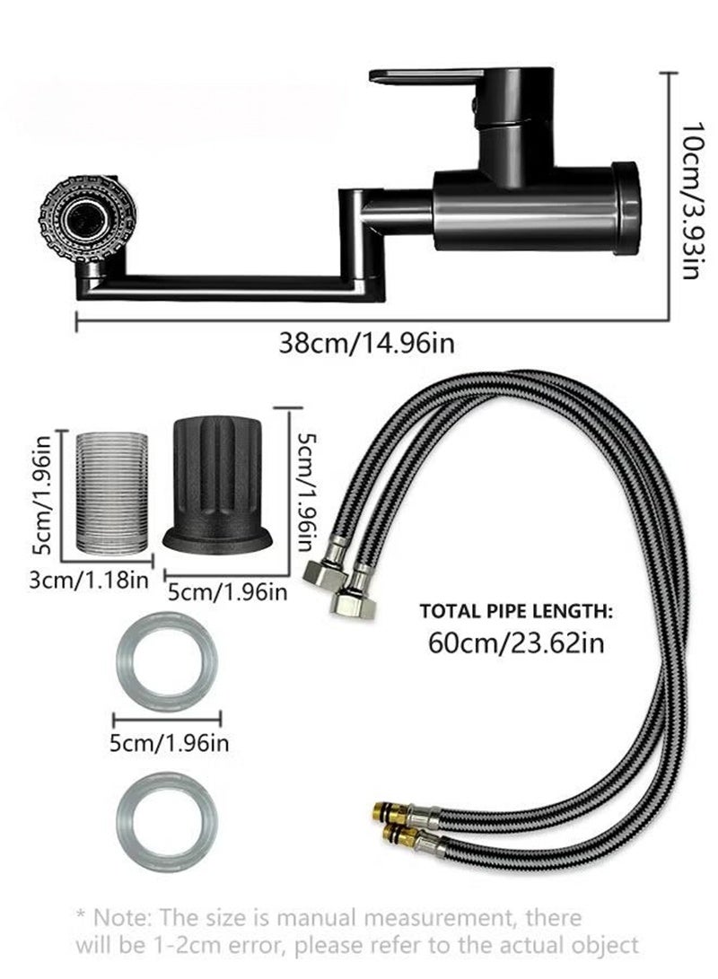 Topyich 1080° Swivel Kitchen Sink Faucet 2 Kind Of Effluent Ways Of Water Bathroom Faucet Mixer Deck Mount Splash Resistant Shower Faucet - Image 3