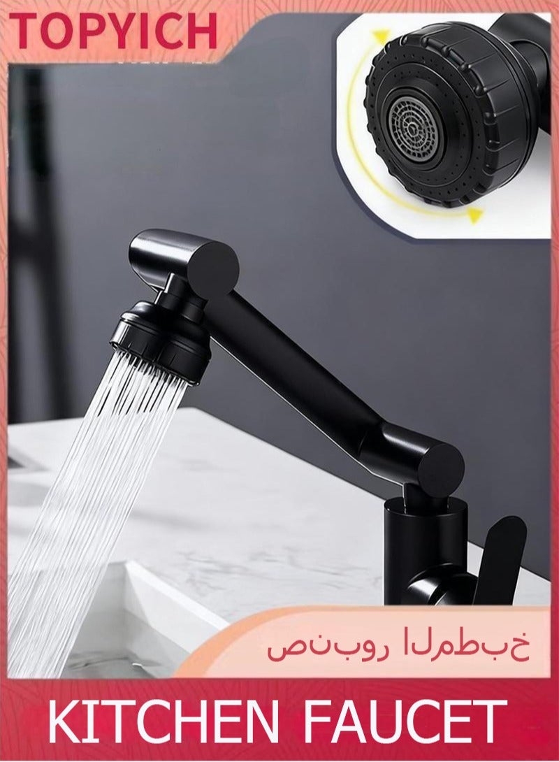 Topyich 1080° Swivel Kitchen Sink Faucet 2 Kind Of Effluent Ways Of Water Bathroom Faucet Mixer Deck Mount Splash Resistant Shower Faucet - Image 1