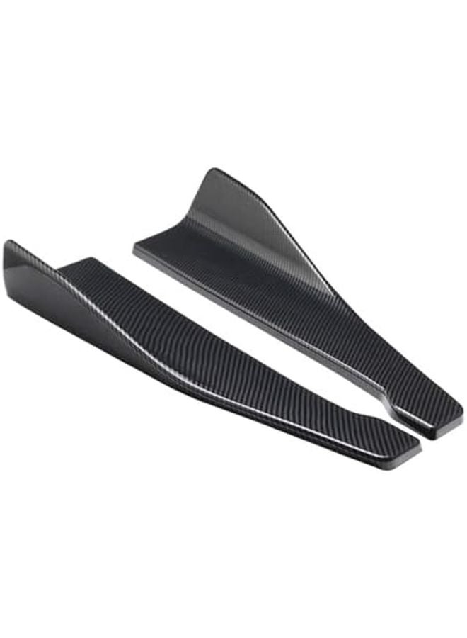 Universal Car Side Skirt Bumper Spoiler Splitter Protector Carbon Fiber Look - Image 1