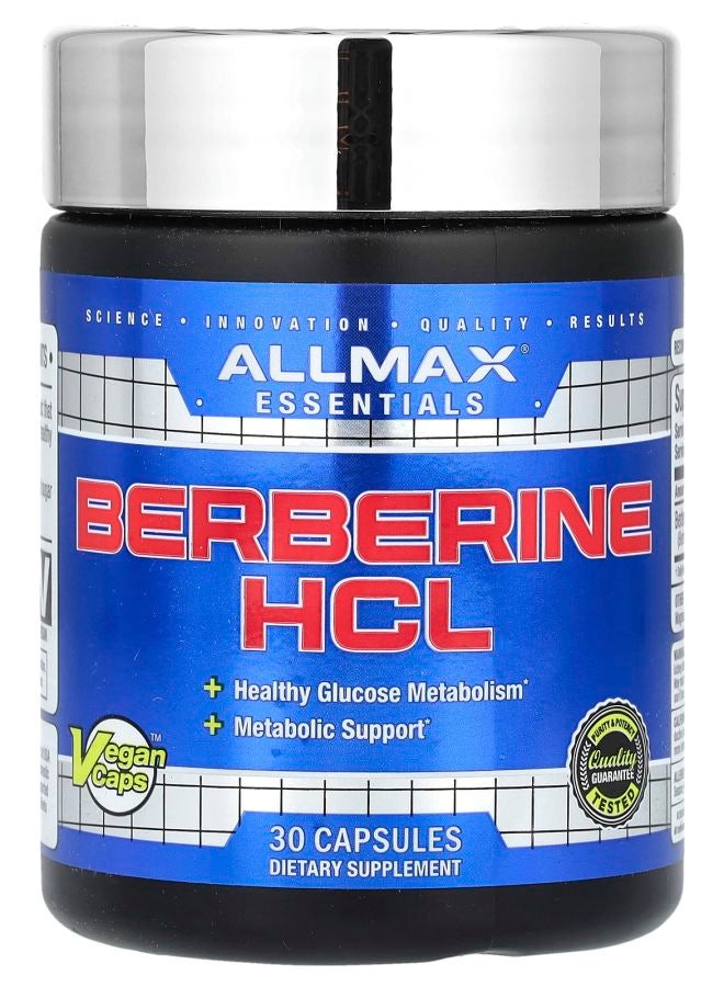 Allmax كبسولات بيربرين HCL 30 نباتية أساسية