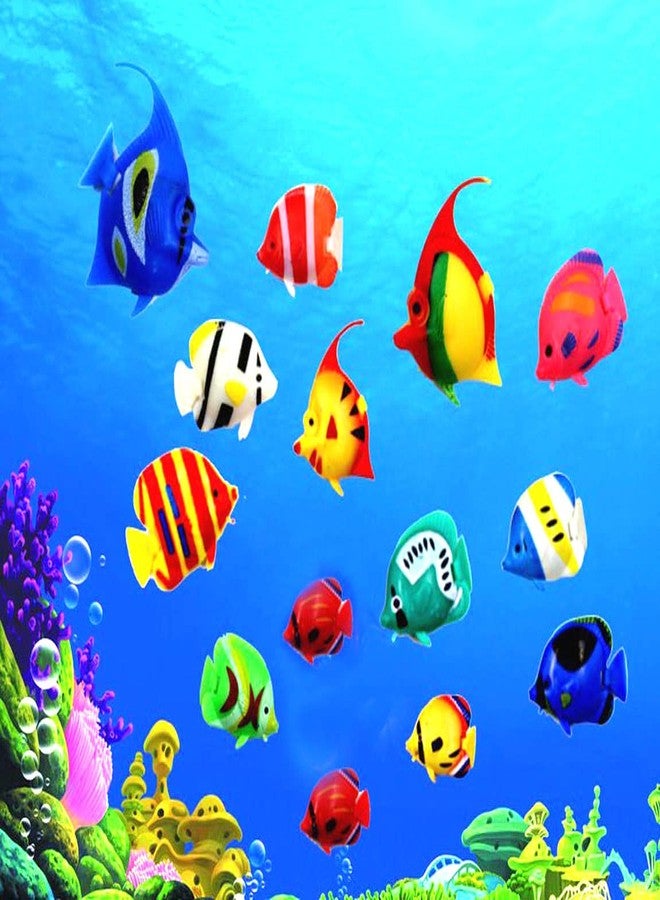 One Top Aquarium Artificial Fishes (Set of 12 Pieces) Home Decorations, Flower vase Artificial Fish for Aquarium Fish Tank - Image 3