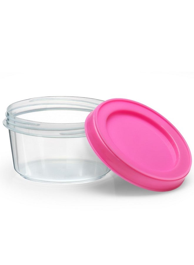 DecorRack 8 Pack - 7 oz Plastic Food Storage Containers with Screw Lids, BPA-Free, Reusable Stackable Jars for Portion Control, Snacks, Travel, Kitchen, Freezer, Art and Craft (Assorted Color) - Image 3