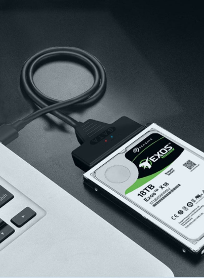 كابل محول SATA إلى USB 3.0/Type-C، معدلات نقل عالية السرعة تصل إلى 6 جيجابت في الثانية، متوافق مع محركات الأقراص الصلبة الخارجية/SSD/الثابتة مقاس 2.5 بوصة، كابل SATA III 22 سنًا (USB وUSB Type-C) - Image 3