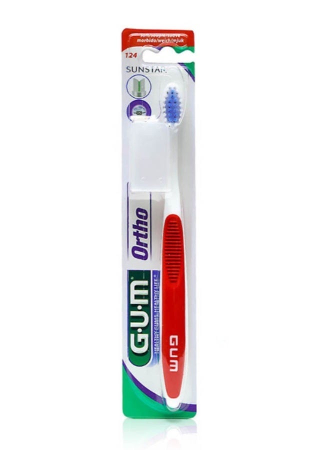 فرشاة أسنان GUM تقويم الأسنان 124، شعيرات ناعمة