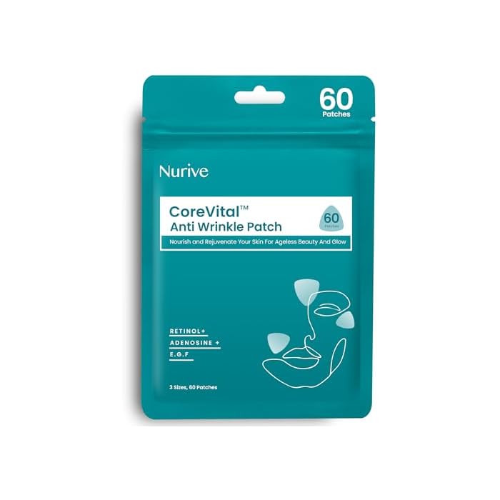 Advanced Wrinkle Patches 60ct Smile Line, Frown Line Wrinkle Patches for Facial Korean Skin Care Face Wrinkle Tape Invisible Overnight with Retinol & Collagen (Small (Face))