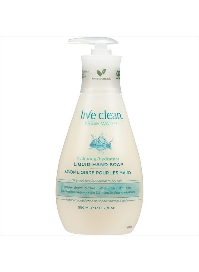 Live Clean Liquid Hand Soap, Fresh Water, 17 Oz (Packaging May Vary) - Image 1