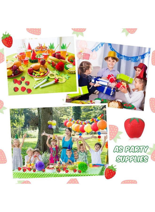 Macarrie 20 Pcs Strawberry Stress Toy Fruit Miniature Stress Balls Novelty Toys Cute Slow Rising Squishy Fidget Sensory Toy Red Stress Relief Toys Kawaii Early Education Toy For Kids Adults Home School - Image 5