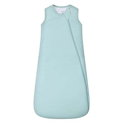 HAPIU Unisex Rayon Made from Bamboo Baby Sleep Sack TOG 1.0, 2-Way Zipper YKK, Wearable Blanket Baby, 6-18 Months, Sage - Image 1