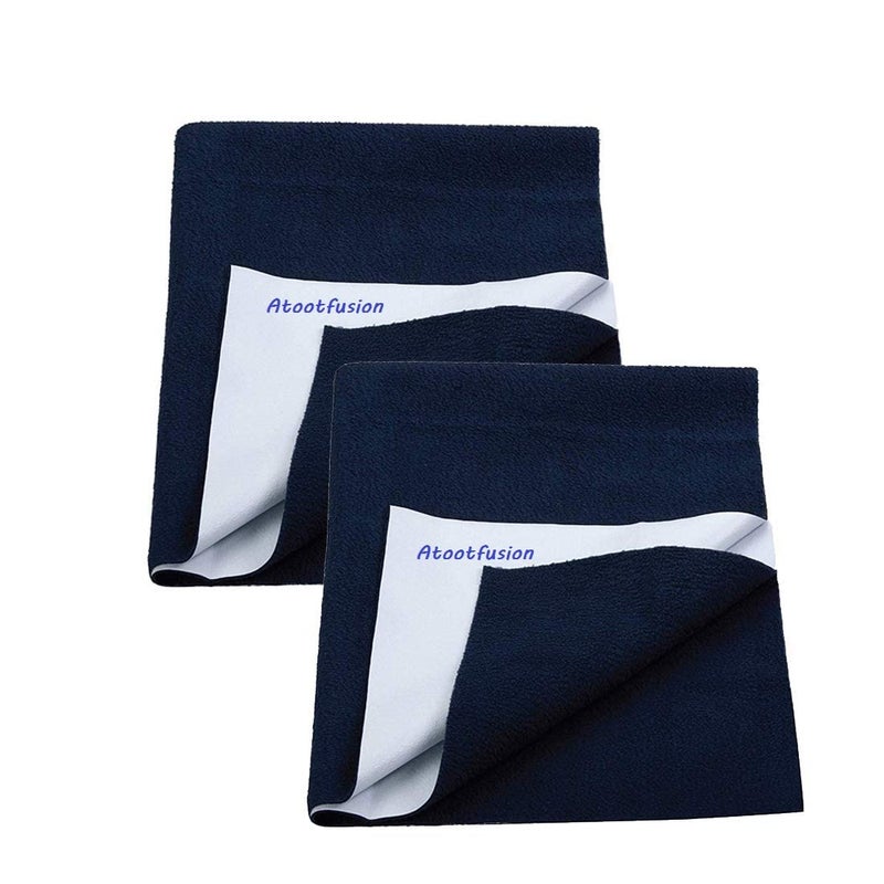ATOOTFUSION Soft & Water Proof Baby Dry Sheet/Bed Protector,Reusable Bed Underpad, Waterproof Bed Pad & Pee Pad, Perfect for Kids, Adults, The Elderly (Small (70 x 50 cm), Dark Blue) - Image 3