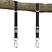 Tianxi Tree Swing Hanging Strap Kit 5ft Outdoor Suspension Straps with Stainless Carabiners 2200lbs Capacity for Baby Garden Toddler Swing in Black - Image 3