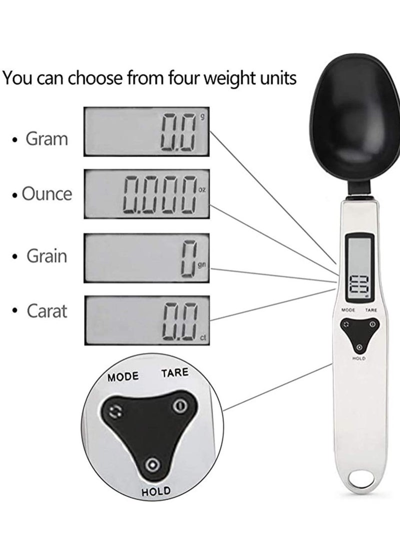 SYOSI Kitchen Scale Spoon Gram Measuring 500g0.1g C ute Digital Weight Milligram Scoop Grams Electronic Cup for Portioning Tea Flour Spices Medicine - Image 3