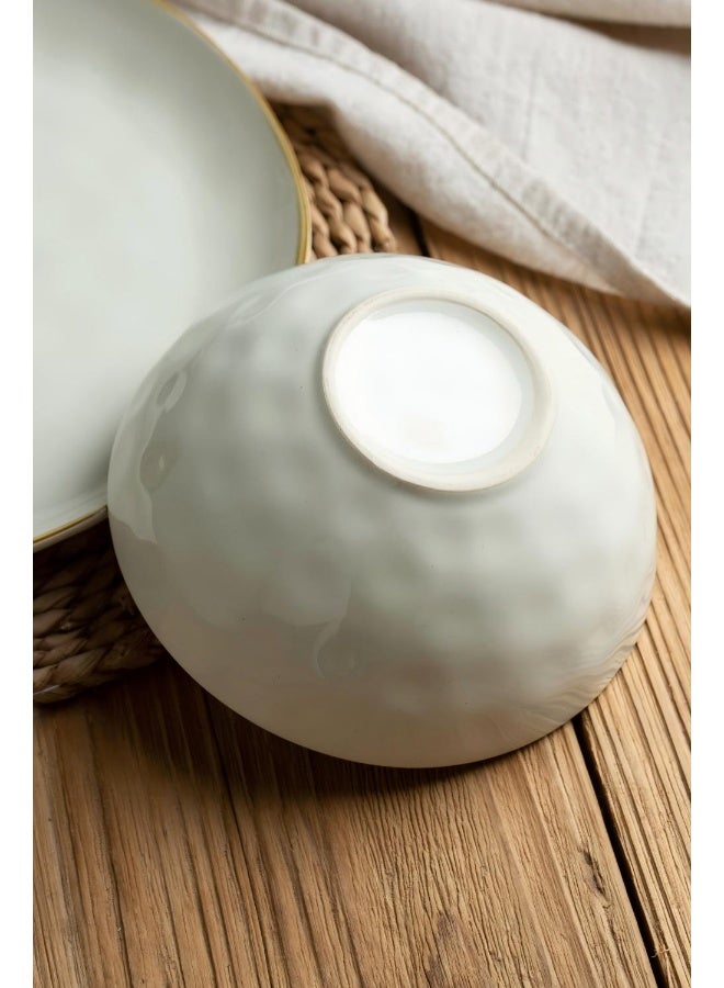 Famiware Ocean Series 6 Pieces Cereal Bowl Set, Round, Vanilla White - Image 2
