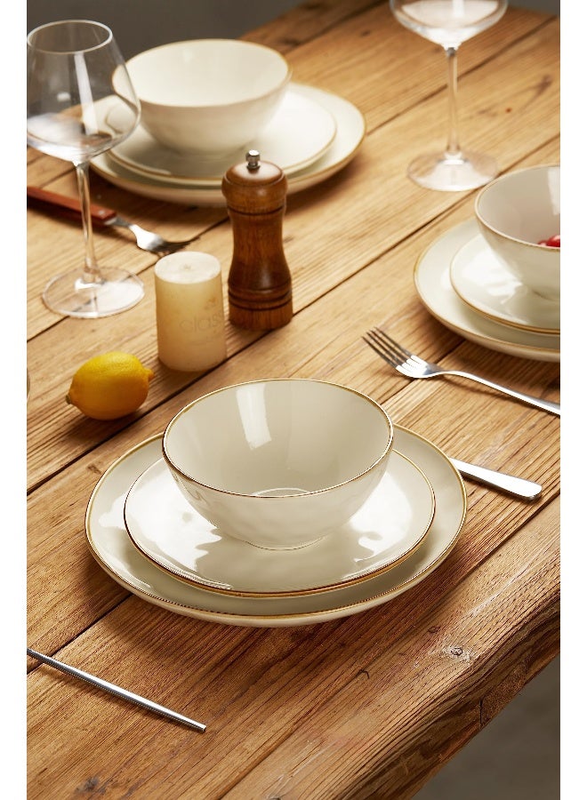 Famiware Ocean Series 6 Pieces Cereal Bowl Set, Round, Vanilla White - Image 4