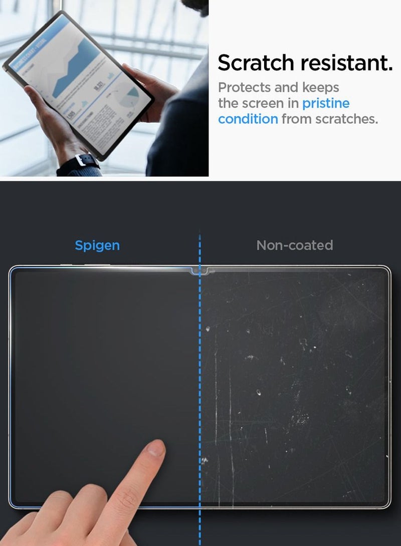 Spigen واقي شاشة Glastr Ez Fit Samsung Galaxy Tab S9 ULTRA (14.6 بوصة) زجاج مقسى ممتاز مع تقنية المحاذاة التلقائية - [صديق للحافظة] - Image 5