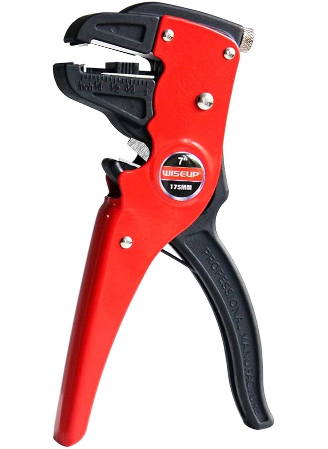 WISEUP WISEUP Automatic Quick Strip Wire Stripper and Cutter,Eagle Nose Pliers (7-Inch) cable cutters，2 in 1 wire stripper cutter for Electrical Cables 、Electronic and Automotive Repair Tool  - Image 1