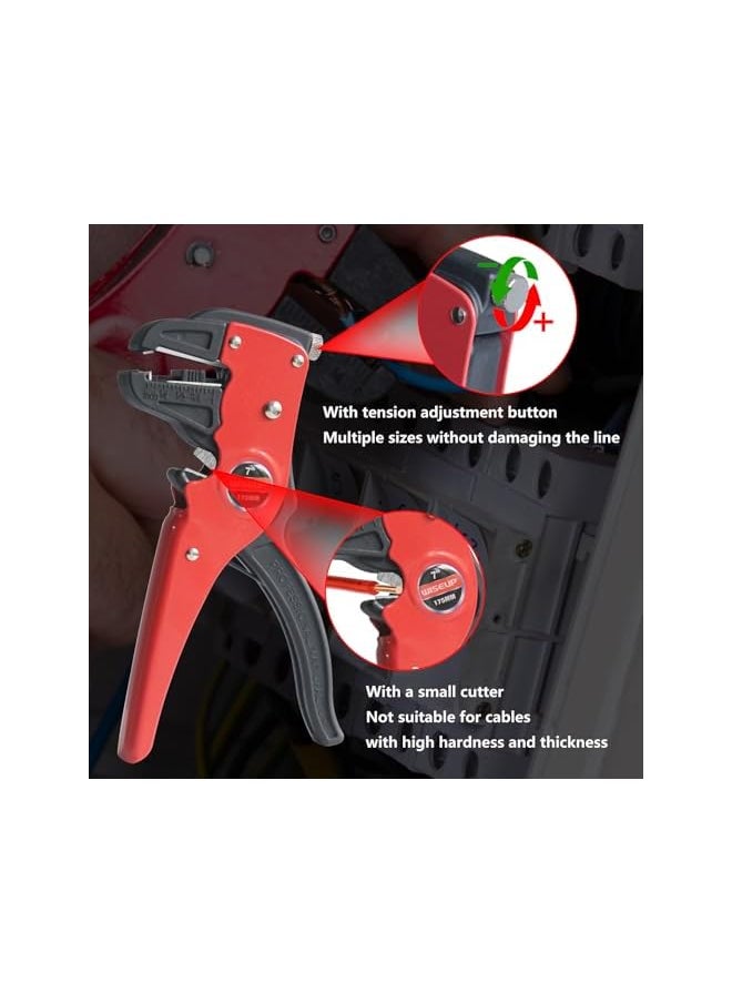 WISEUP WISEUP Automatic Quick Strip Wire Stripper and Cutter,Eagle Nose Pliers (7-Inch) cable cutters，2 in 1 wire stripper cutter for Electrical Cables 、Electronic and Automotive Repair Tool  - Image 3