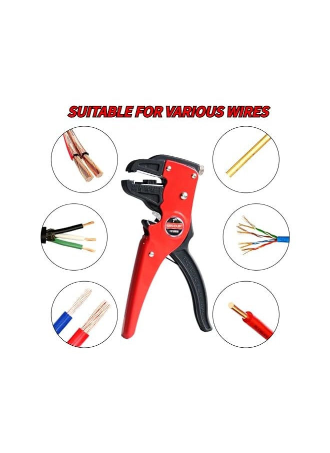WISEUP WISEUP Automatic Quick Strip Wire Stripper and Cutter,Eagle Nose Pliers (7-Inch) cable cutters，2 in 1 wire stripper cutter for Electrical Cables 、Electronic and Automotive Repair Tool  - Image 2