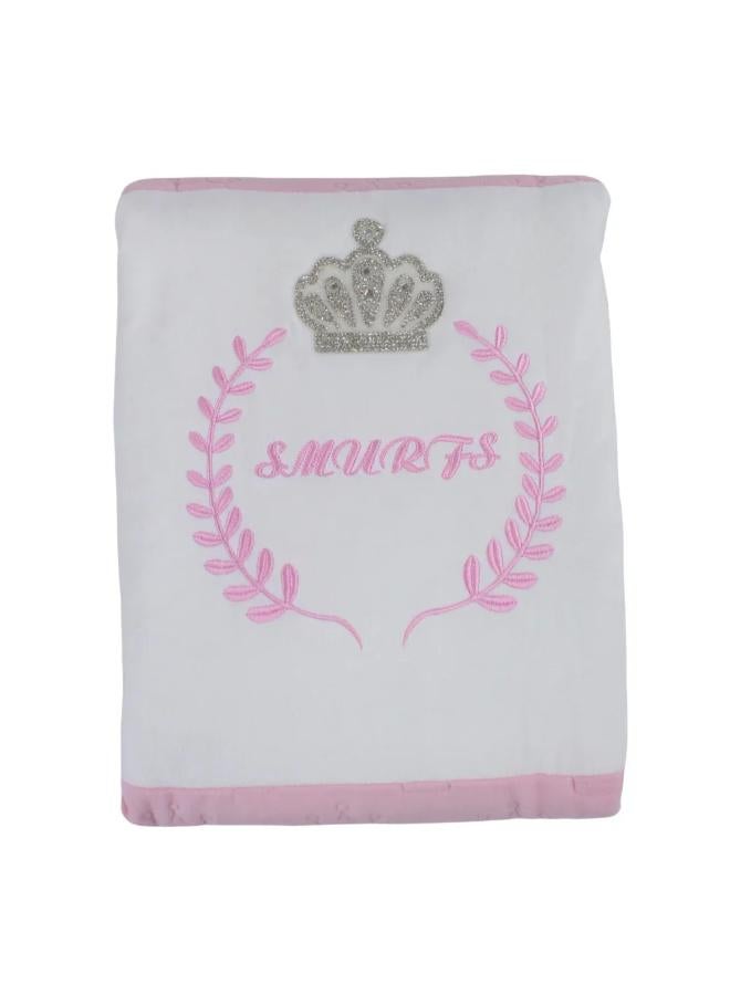 THE SMURFS Velvet Baby Blanket – Crown Design - Image 1