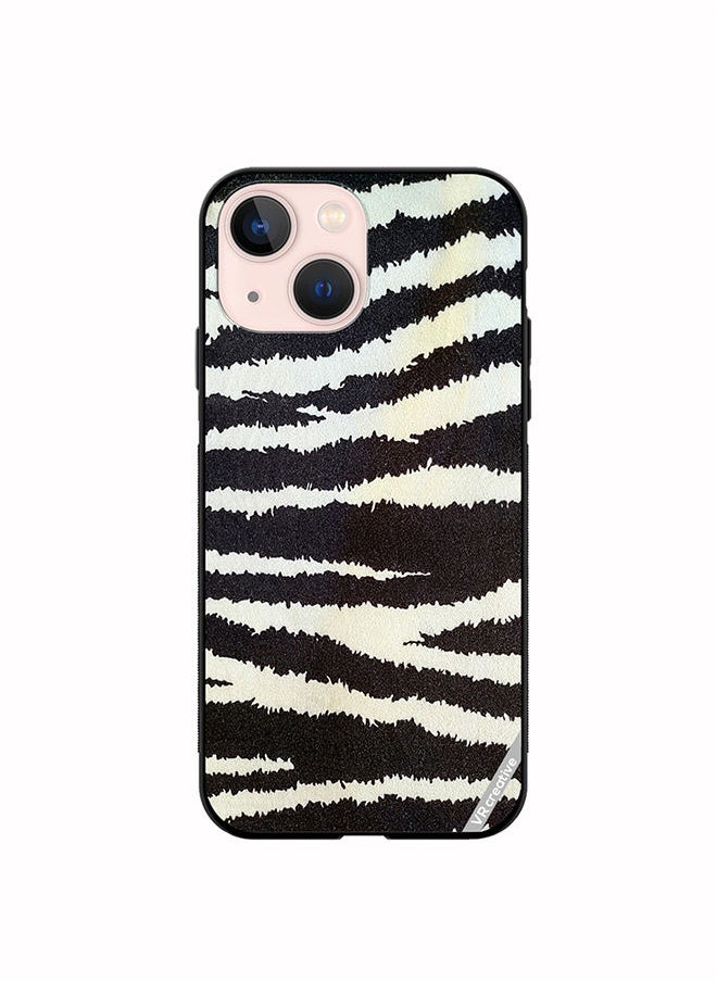 VR CREATIVE Protective Case Cover For Apple iPhone 14 Plus Cotton Fabric With Zebra Texture Design Multicolour  - Image 1