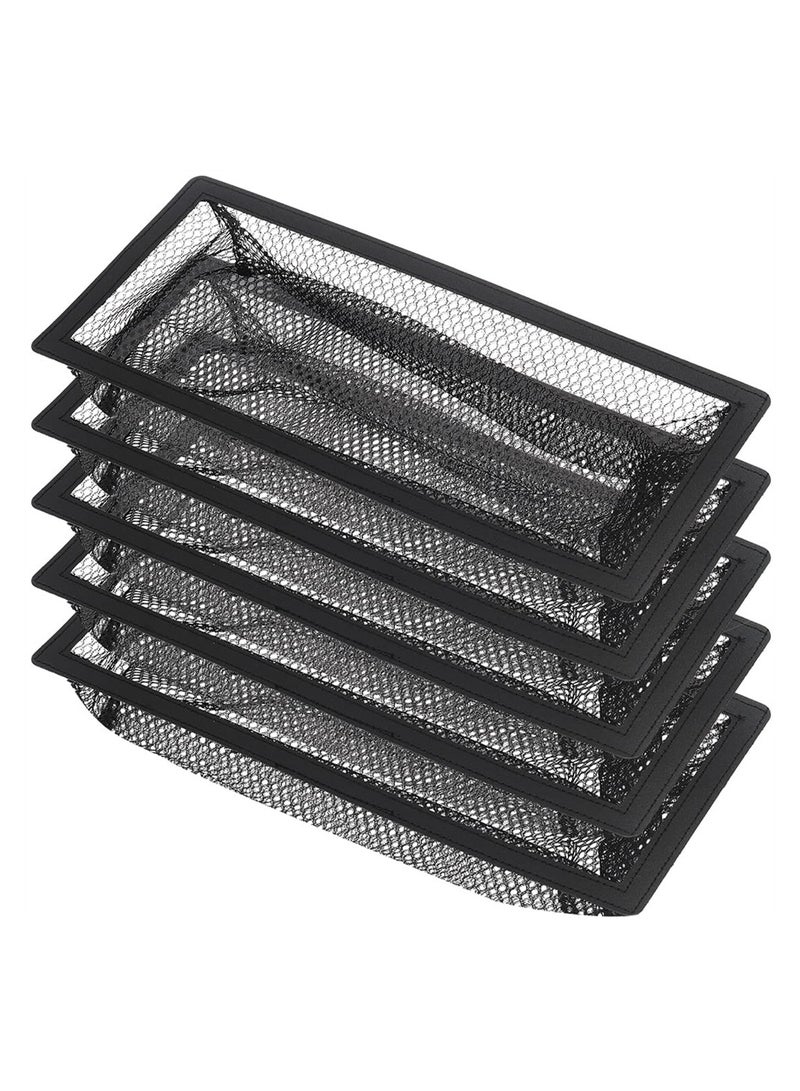 SYOSI Floor Register Cover Trap, Floor Vents Hoods for Home Air Vent Filters, Register Filters for Floor Vents, Household Filters Wall Ceilings Capture Debris Hair (4x12 Inches 5-Pieces） - Image 1
