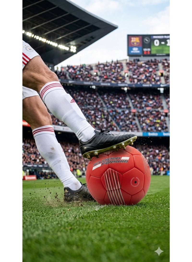 REDRAGON Official Size 5 Soccer Ball – Professional Match Quality Football for Training, Competition & Outdoor Play Durable PVC Football Ball with High Control, Strong Grip, Perfect Air Retention & Long-Lasting Performance – Red - Image 2