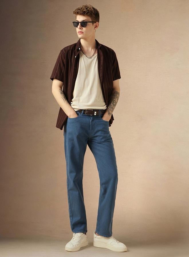 Dennis Lingo Men's Blue Straight Fit Jeans - Timeless Denim Essential  - Image 1