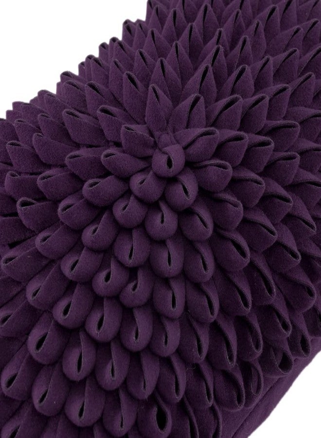 KINGROSE 3D Handmade Personalized Throw Pillow Covers Rectangle Decorative Cushion Cases for Sofa Couch Chair 12 x 20 Inches Purple - Image 3